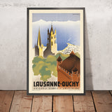 Lausanne Travel Poster: Ouchy by Vera Hirzel