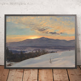 Sunset Across the Hudson Valley, Winter by Frederic Edwin Church, 1870