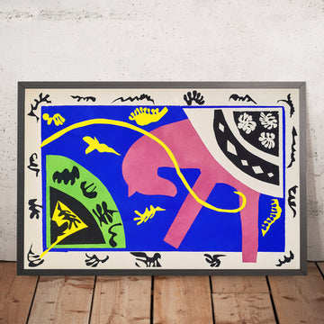 Un’immagine incorniciata di Le cheval, le cavalier et le clown (Il cavallo, il cavaliere e il clown) di Henri Matisse, 1947