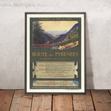 Póster de viaje de los Pirineos: Route des Pyrénées de Henri Polart, 1913 