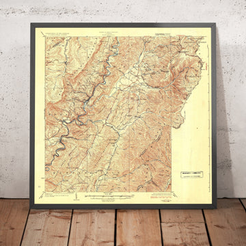Old Map of Snowshoe, West Virginia by USGS, 1924 – Cass, Marlinton & Greenbrier River