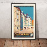 Cheverny Reiseplakat: Les Châteaux de la Loire — Automobilrouten von René Roussel 