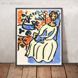 Marie-José en vestido amarillo (Marie-José in a Yellow Dress) de Henri Matisse, 1950 