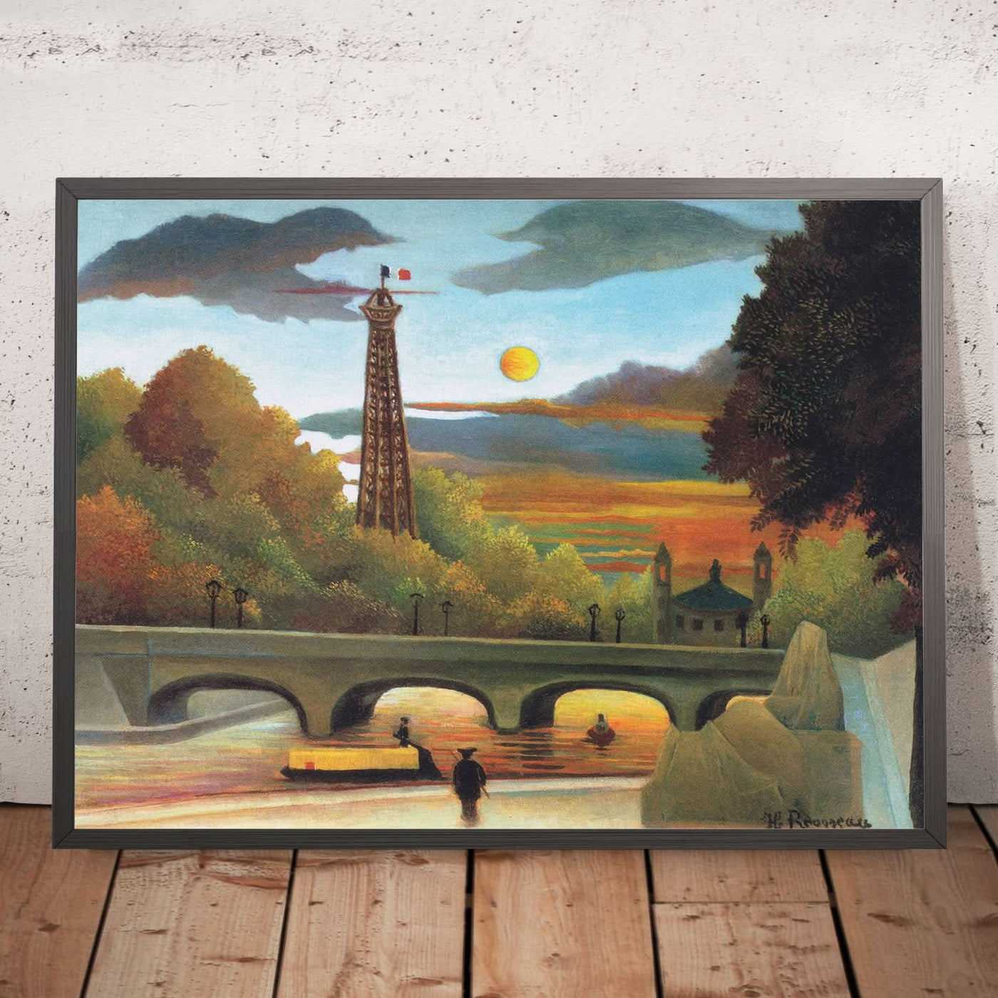 Seine und Eiffelturm im Sonnenuntergang von Henri Rousseau, 1910