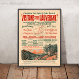 Auvergne-Reiseposter: Chemin de Fer d’Orléans von Louis Tauzin, 1908 