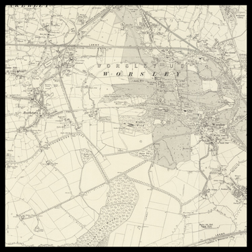 Una vecchia mappa Ordnance Survey di Leigh