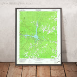 Map of Lake Lure, North Carolina by USGS, 1982 – Hickory Nut Gorge & Rumbling Bald Mountain