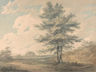 Landscape with Trees and Figures by Turner, 1796