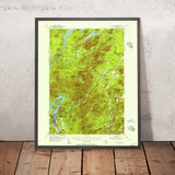 Old Map of Lake Placid, New York by USGS, 1953 – Mirror Lake, Whiteface Mountain & Adirondack Park