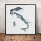 Italy Topographic 3D Relief Map