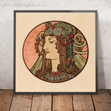 Stained Glass Design for the Fouquet Boutique Façade by Alphonse Mucha, 1860