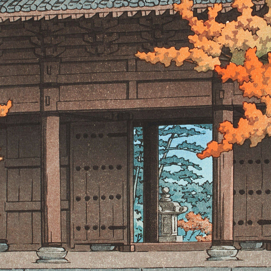 Tempio Nanzenji in autunno, Kyoto di Hasui Kawase 1935 