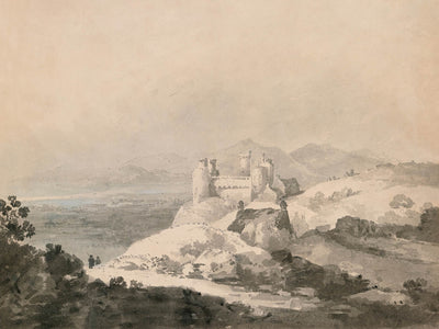 Harlech Castle, Wales, from the South by Turner, 1794