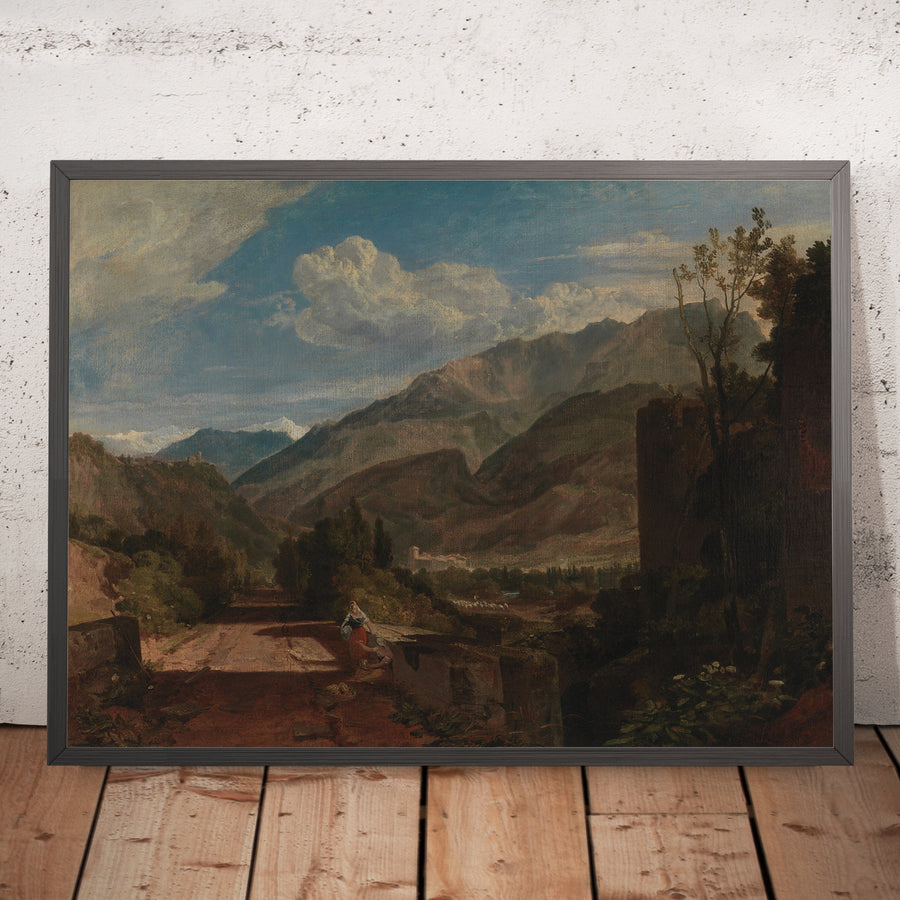 A framed image of Chateau de St. Michael, Bonneville, Savoy by Turner, 1802