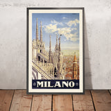 Poster di viaggio di Milano: Milano di Allessandro Pomi, 1920 