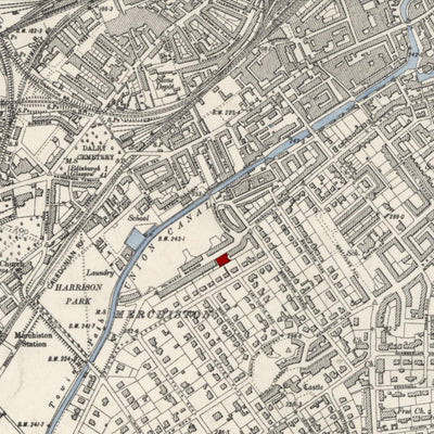 Personalised Old Map of Preston