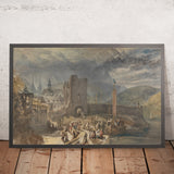 A View of Boppart, with Figures on the River Bank by Turner, 1817