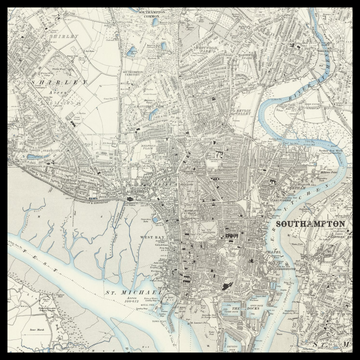 An old Ordnance Survey map of Southampton