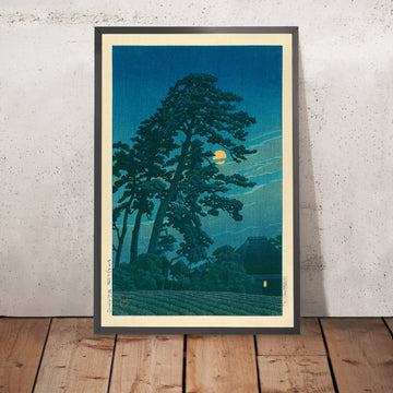 Una imagen enmarcada de Full Moon at Nagome de Hasui Kawase, 1935