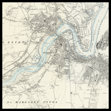 Eine alte Ordnance-Survey-Karte von Chatham
