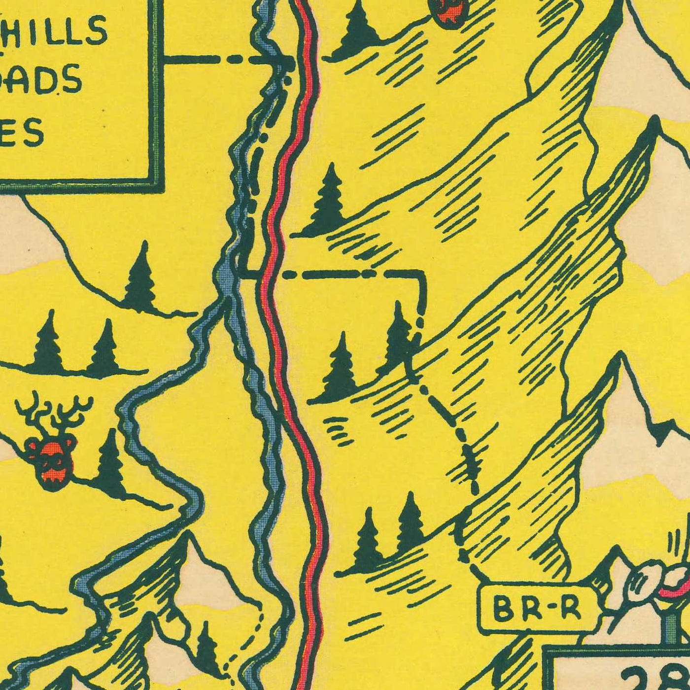 Alte Karte des Mount Rainier Nationalparks, 1940: Columbia Crest, Paradise Inn, Wonderland Trail, Reflection Lake, Longmire 