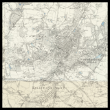 Personalised Old Map of Royal Tunbridge Wells