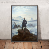 Viandante sopra il mare di nebbia di Caspar David Friedrich, 1817 