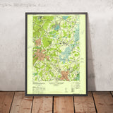 Old Map of Morristown, New Jersey by USGS, 1947 – Madison, Chatham & Denville