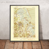 Old Map of Ipswich, Massachusetts by USGS, 1945 – Plum Island, Ipswich Bay & Cape Ann