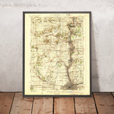 Old Map of Geneva, Illinois by USGS, 1932 – St. Charles, Fox River & Kane County