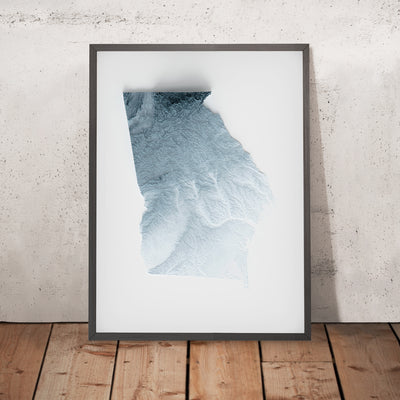 Georgia Topographic 3D Relief Map