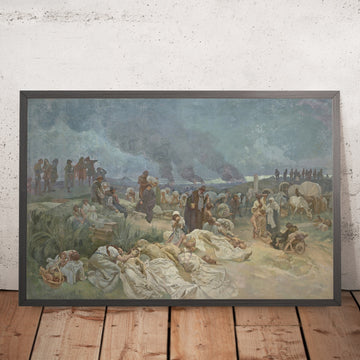 A framed image of Petr of Chelčice by Alphonse Mucha, 1918