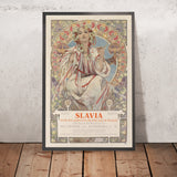 Slavia Mutual Insurance Bank Poster by Alphonse Mucha, 1908
