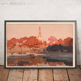 Ranguun no kinto (Golden pagoda in Rangoon) by Yoshida Hiroshi, 1931