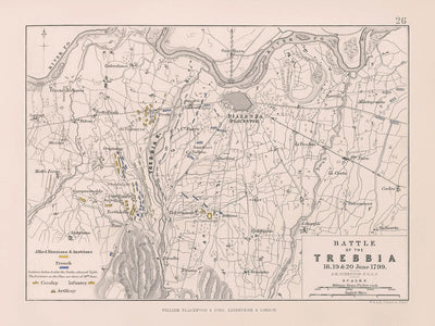 Batalla de Trebbia por AK Johnston, 1799