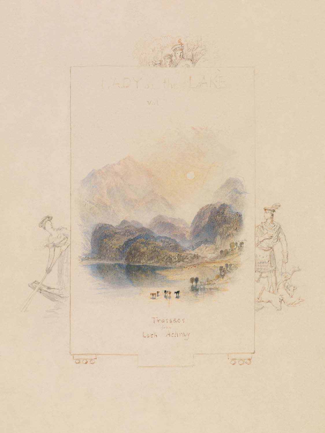 Design for an Illustration for Walter Scott’s ‘Lady of the Lake’ Loch Achray by Turner 1832