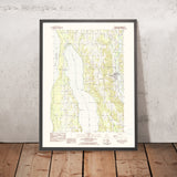 Map of Torch Lake, Michigan by USGS, 1983 – Central Lake, Forest Home & Grand Traverse Bay