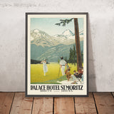 St. Moritz Reiseplakat: Palace Hotel von Emil Cardinaux, 1921 