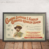 E. Kiderlen Vintage Genever Poster, 1900