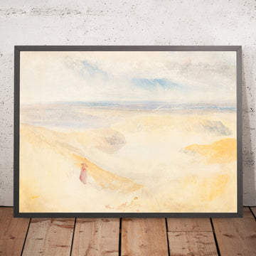 Une image encadrée de A Yorkshire River par Turner, 1827