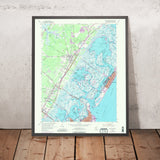 Old Map of Stone Harbor, New Jersey by USGS, 1955 – Avalon, Cape May & Great Sound