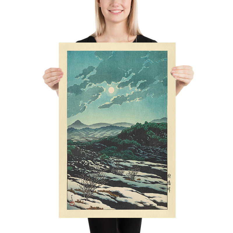 Paso de montaña Karikachi de Hasui Kawase 1935 