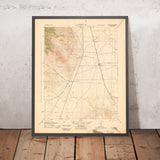Old Map of Indian Wells, California by USGS, 1943 – Inyokern, Boron & Fremont Junction