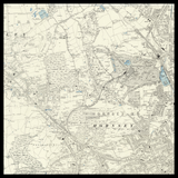 Personalisierte alte Karte von Muswell Hill 