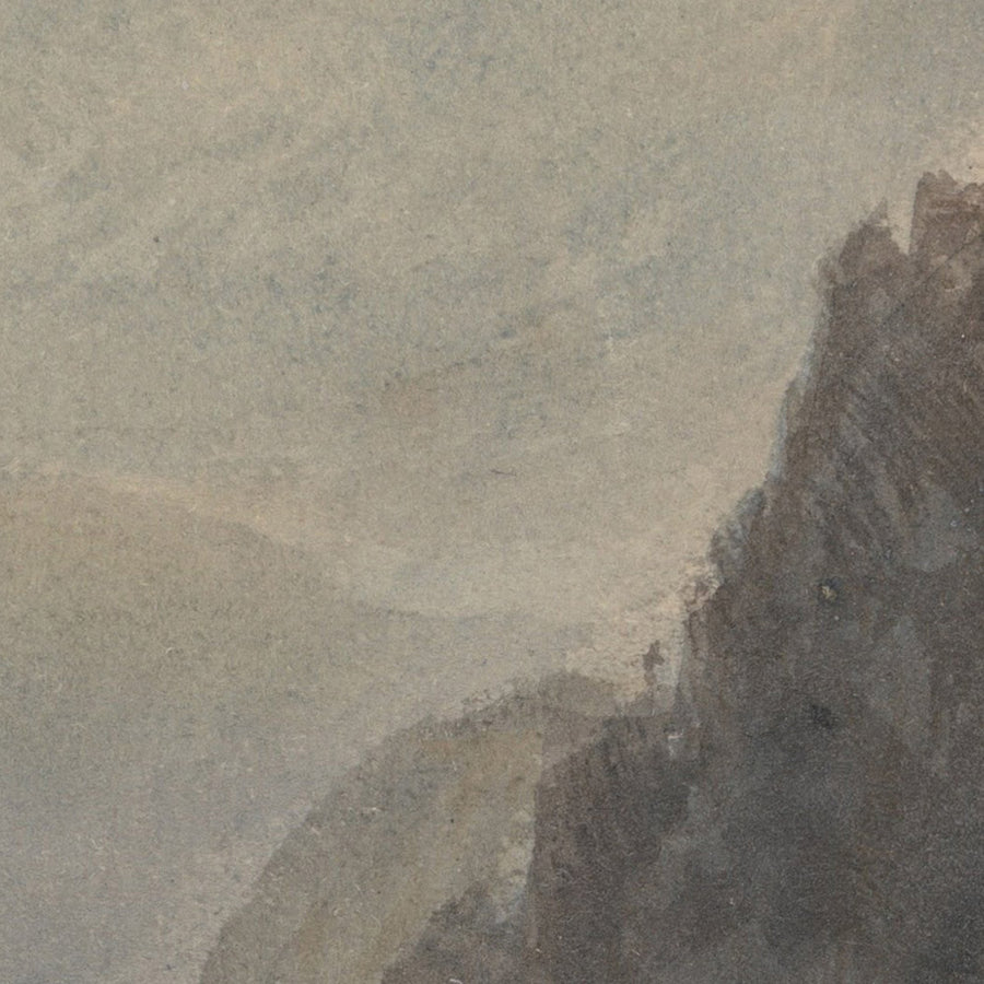 Rheinfels Looking to Katz and Gourhausen by Turner, 1817