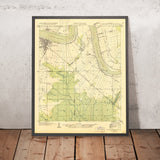 Old Map of Donaldsonville, Louisiana by USGS, 1947 – Mississippi River & Bayou Lafourche