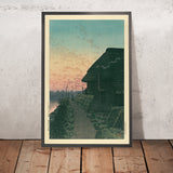 Coucher de soleil à Morigaseki par Hasui Kawase, 1935 