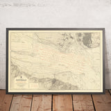 Old Spithead Nautical Chart by Malby & Sons, 1902: Solent, Portsmouth & Isle of Wight