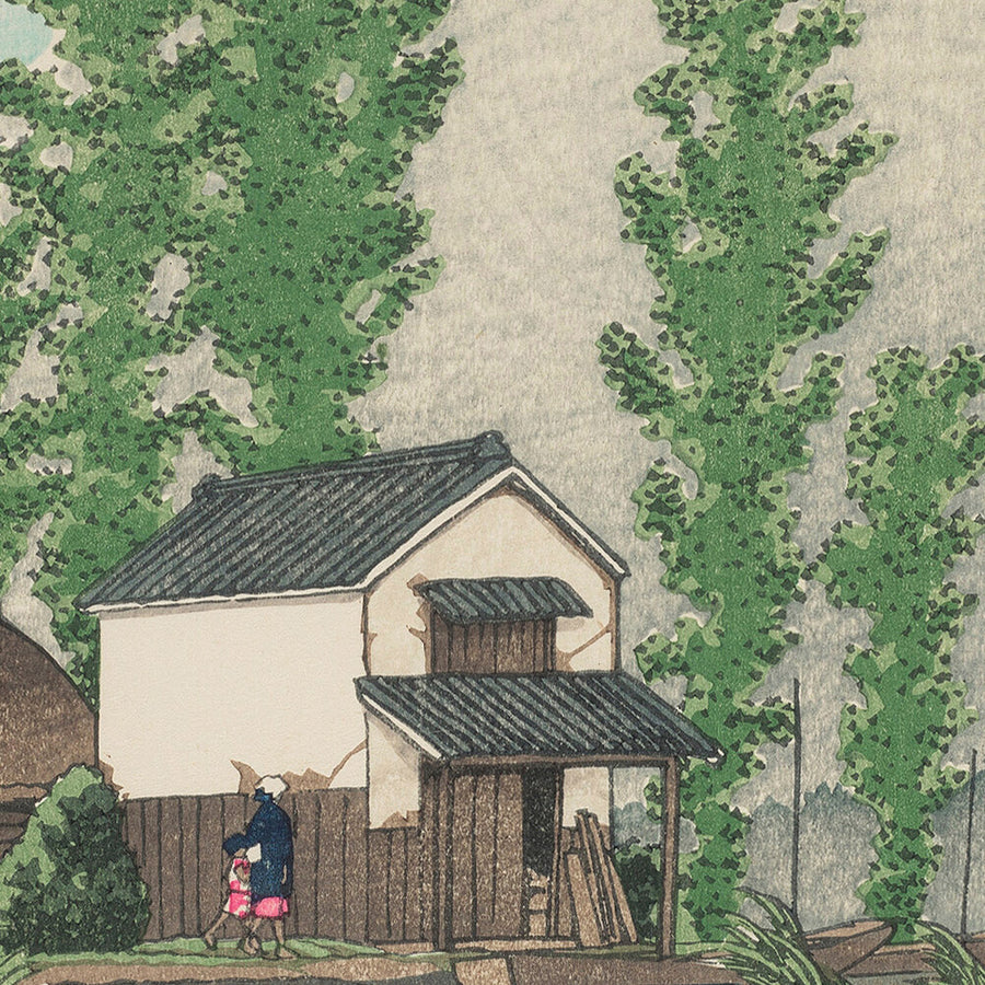 Verano en Itako con Arcoíris de Hasui Kawase, 1935 