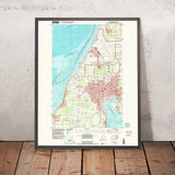 Map of Whidbey Island, Washington by USGS, 1998 – Oak Harbor, Coupeville & Deception Pass
